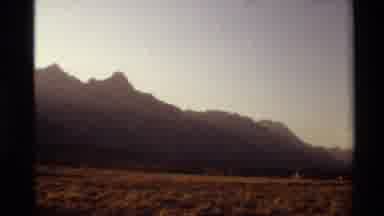 Western USA (1980): Mountains From Desert With Sunset In The Background