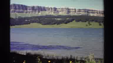 Western USA (1980): Slow Flowing River And Rocky Hill On The Other Side
