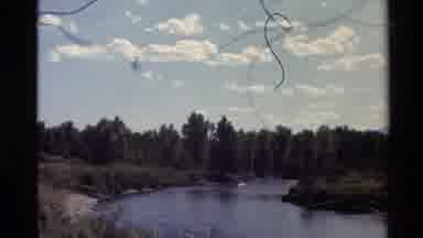 Western USA (1980): Calm Lake And Trees On Clear Sunny Day