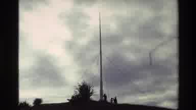 New Zealand (1981): Wood Sign Identifies A Historic Site Of A Flagstaff On A Hill