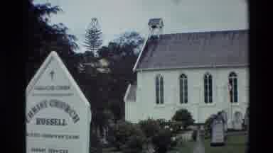 New Zealand (1981): Viewing Creepy White Catholic Church Inside Out With Cemetary