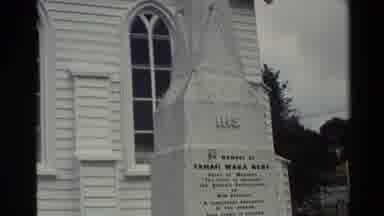 New Zealand (1981): Cemetery Monument In Front Of A Church