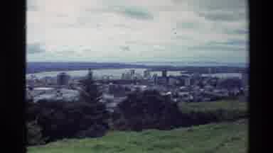 New Zealand (1981): Ocean And Green Fields On A Clear Day