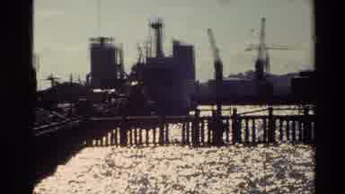 New Zealand (1981): Busy Seaport With Many Boats And Building Behind