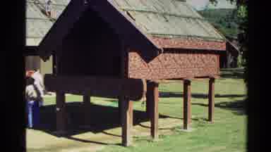 New Zealand (1981): Beautiful Brown Small House With Animals Drawn On The Red