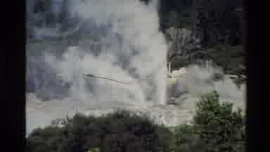 New Zealand (1981): Water Spout Spews Huge Amount Of Water Into Air