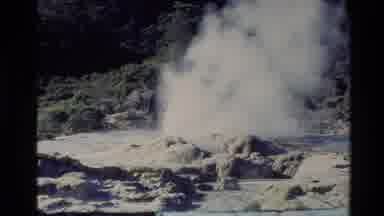 New Zealand (1981): Geyser Shooting Up Out Of The Ground