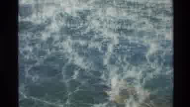 New Zealand (1981): Giant Waves Crashing Together On Rocks Boat Submerged Going