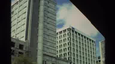 New Zealand (1981): Zooming In On Various Buildings And Structures In A Town Area