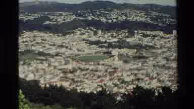New Zealand (1981): Old Video Footage Of A Panorama Of A City And A Lake