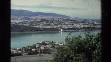 New Zealand (1981): Vista Of A Large Town And Large Body Of Water With Some