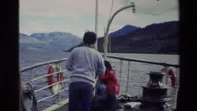 New Zealand (1982): Couple With A Child Riding A Boat In The Sea Surrounded With