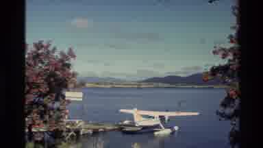 New Zealand (1982): Airplane Berries Lake Seaplane Water Summer Vintage Landscape