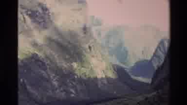 New Zealand (1982): Panoramic A Ravine And Green Tree-Filled Mountains That