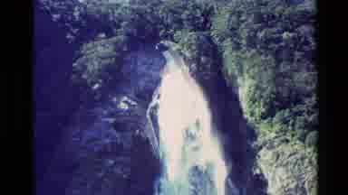 New Zealand (1982): Beautiful Mountainside And Then A Waterfall Gushing From The