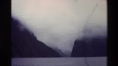 New Zealand (1982): Natural Waterfalls And Cloud Formation In A Mountain Range