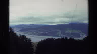 New Zealand (1982): Garden With A Greenhouse Near Forests And A River