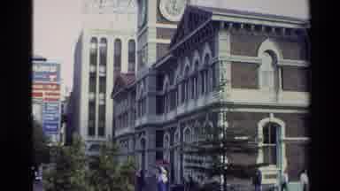 New Zealand (1982): People Walking Errands Or Passing By Building Signs Food Truck