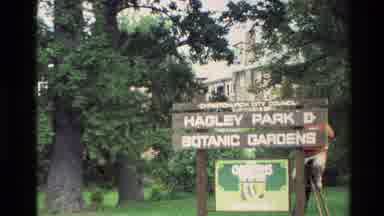 New Zealand (1982): Hagley Park And Botanical Gardens Sign With Lake And Walking
