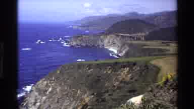 Big Sur California USA (1980): Bird's Eye Majestic Green Mountains And Great Blue