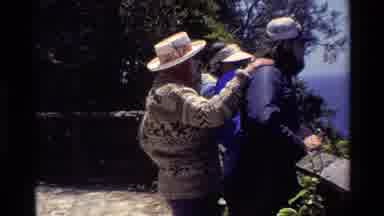 Big Sur California USA (1980): Family Viewing Scenic Area By The Water