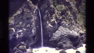 Big Sur California USA (1980): Waterfall Into Ocean