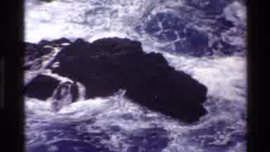 Big Sur California USA (1980): Clear Blue Ocean Body Water Waves Crashing Against