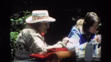 Big Sur California USA (1980): Footage Of Two Women Eating Across From Single Male