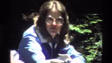 Big Sur California USA (1980): Man And Woman At Picnic Looking At Bluebird Sitting