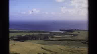 Big Sur California USA (1980): Shots Of Green Countryside And Blue Sky Zooming