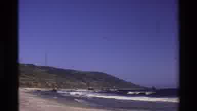 Big Sur California USA (1980): Waves Hitting The Beach