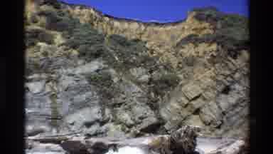 Big Sur California USA (1980): Very Tall Hilly Mountain Filed With Rocks And Grass