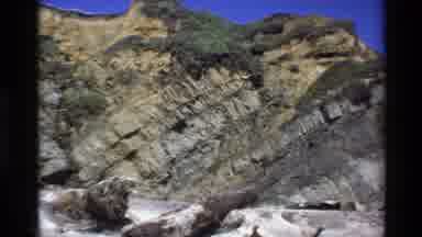 Big Sur California USA (1980): Mountain Against Blue Sky On A Bright Sunny Day