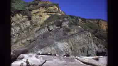 BIG SUR CALIFORNIA USA-1980: Coastal Cliffs And Rocky Shoreline