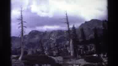 Big Sur California USA (1980): Dark Cloudy Day Rocky Large Mountains Bare Tall