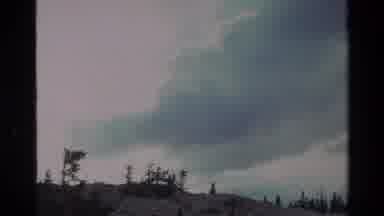 Big Sur California USA (1980): Overexposed Shot Of The Sky With Trees And Hills
