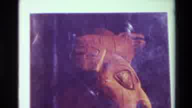 Big Sur California USA (1980): Bottom Of Words And Image Of A Statue Of A Brown