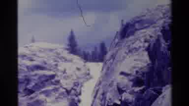 Big Sur California USA (1980): Mountain With A Beautiful Waterfall Stream Flowing