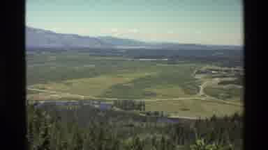 Grand Teton Wyoming USA (1980): Valley Full Of Mountains And Trees