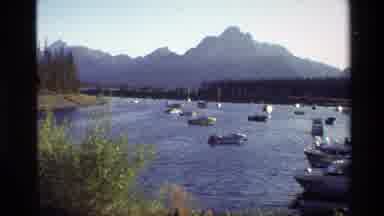 Grand Teton Wyoming USA (1980): Some Boat And Ship Floating In That Sea And Shut A
