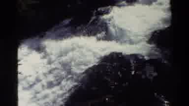 Grand Teton Wyoming USA-1980: Fast Flowing Waterfalls And Mountain Stream In Pine Forest