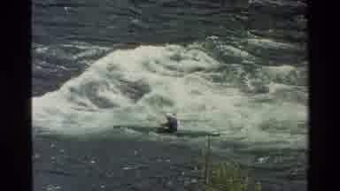 Grand Teton Wyoming USA (1980): People In Life Jackets Rowing Against A River In A