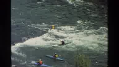 Grand Teton Wyoming USA (1980): People Are In The River On Boat