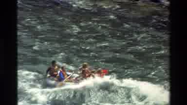 Grand Teton Wyoming USA (1980): A Large Family Riding Downhill On A Rough