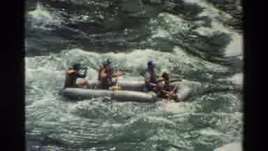 Grand Teton Wyoming USA (1980): Group Of People White Water Rafting