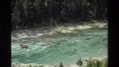 Grand Teton Wyoming USA (1980): A Wide River With Trees Along Both Sides Of The