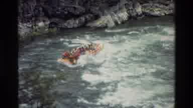 Grand Teton Wyoming USA (1980): People Are Enjoying Voyage In Raft In Rapids With