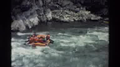 Grand Teton Wyoming USA (1980): Adventure Rafting Hits A Rough Spot While People