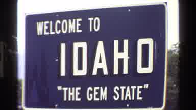Grand Teton Wyoming USA (1980): Sign Thats Reads Welcome To Idaho "The Gem State"