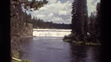 Grand Teton Wyoming USA (1980): Waterfall In The Middle Of A Forest